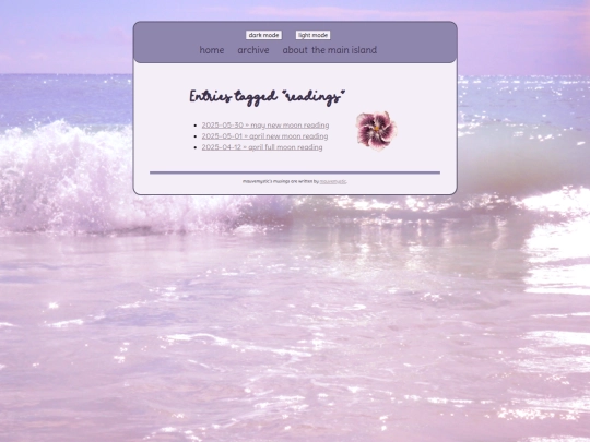 blog/tags/readings screenshot
