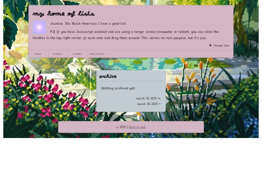 lists/archive screenshot