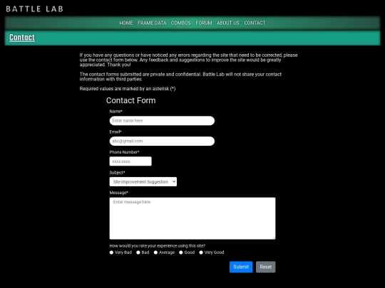 html/contact screenshot