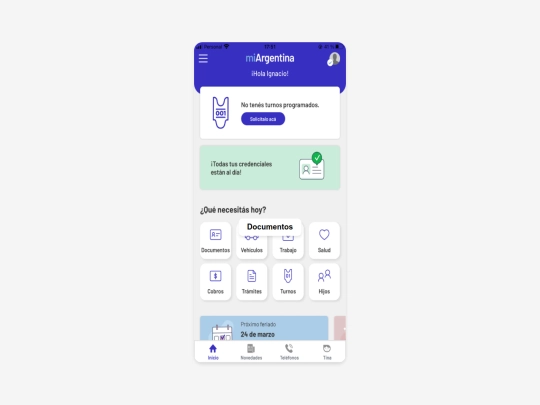 Mi Argentina/Menu screenshot