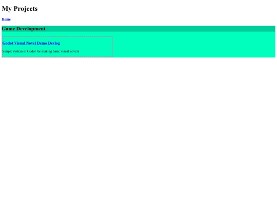 Projects screenshot