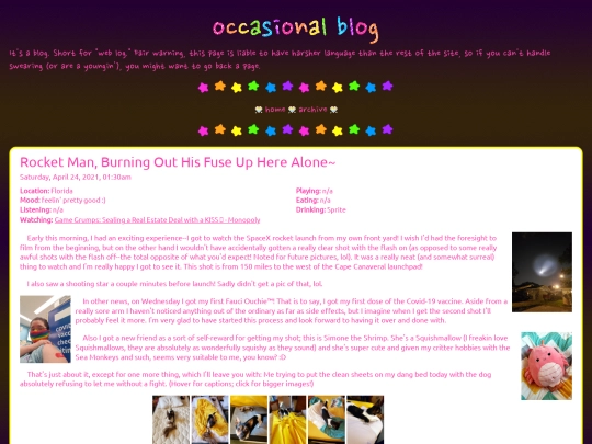 blog/posts/2021-04-24-Rocket-Man-Burning-Out-His-Fuse-Up-Here-Alone screenshot