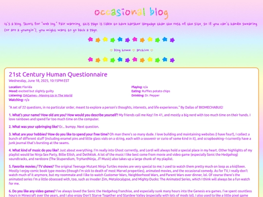 blog/posts/2025-06-18-21st-Century-Human-Questionnaire screenshot