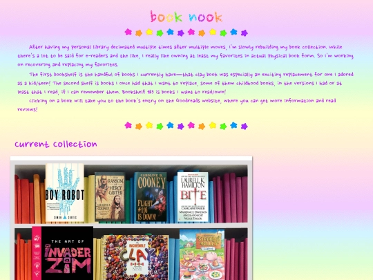 collect/irl/books screenshot