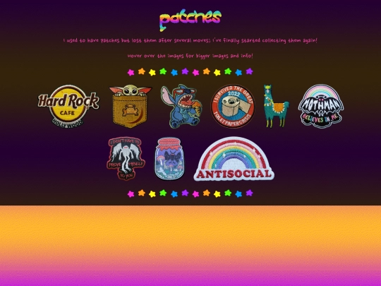 collect/irl/patches screenshot