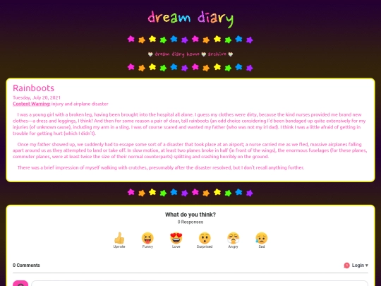 dreams/posts/2021-07-20-Rainboots screenshot