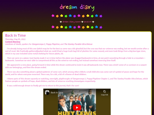 dreams/posts/2022-05-19-Back-In-Time screenshot