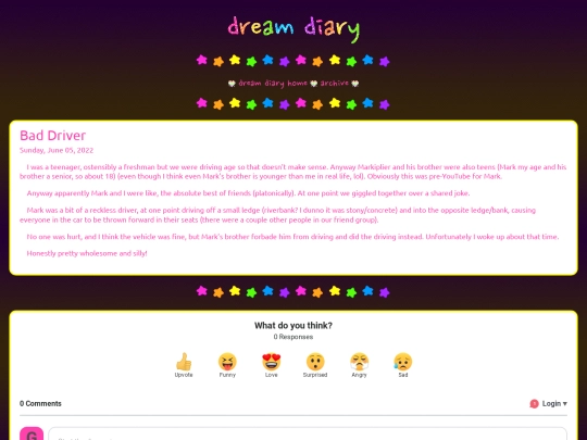 dreams/posts/2022-05-22-Bad-Driver screenshot