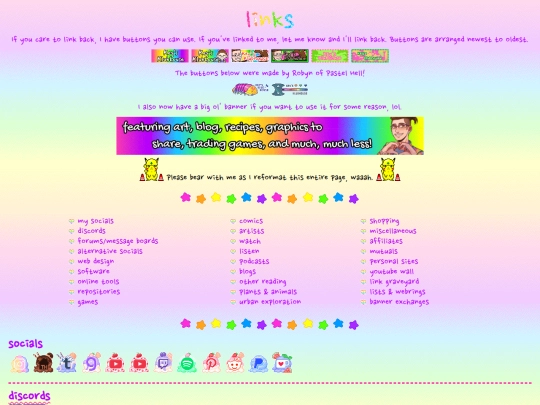 links screenshot