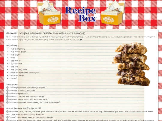 recipes/desserts/oatmealcrispies screenshot