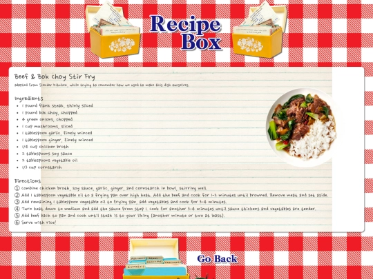 recipes/entrées/beefandbokchoy screenshot