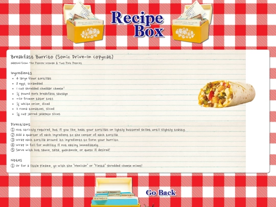 recipes/entrées/breakfastburrito screenshot