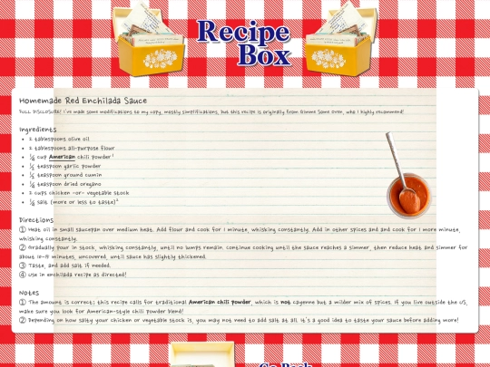 recipes/entrées/chickenenchiladas2 screenshot