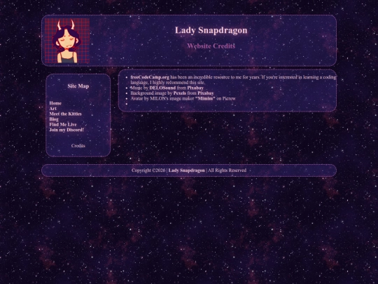 pages/credits screenshot
