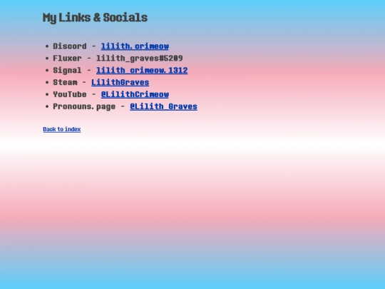links screenshot