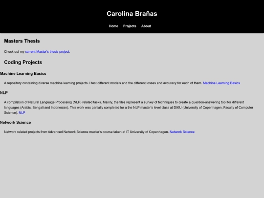 projects screenshot