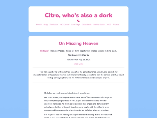 fanfiction/on-missing-heaven screenshot