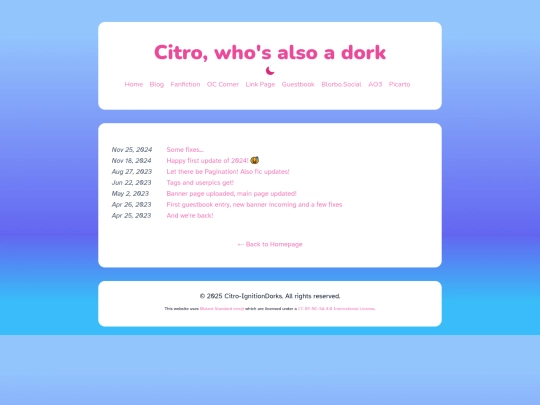 tags/site-updates screenshot