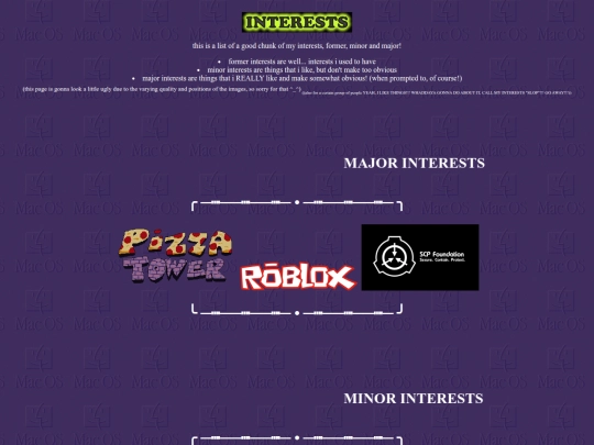 interests screenshot