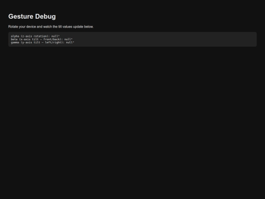 gesture-debug screenshot