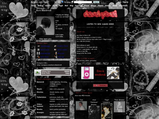 myspace screenshot