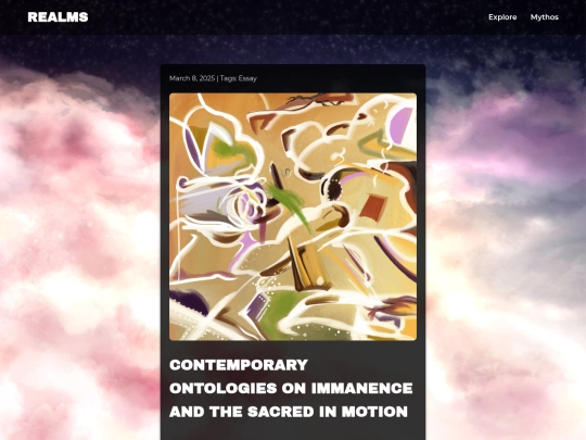 realms/mythos/Contemporary_Ontologies screenshot