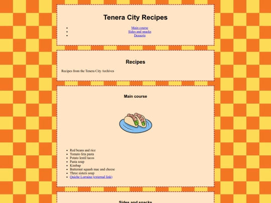 recipewebsite screenshot