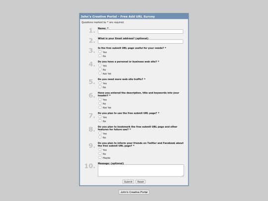 10commandments/survey screenshot