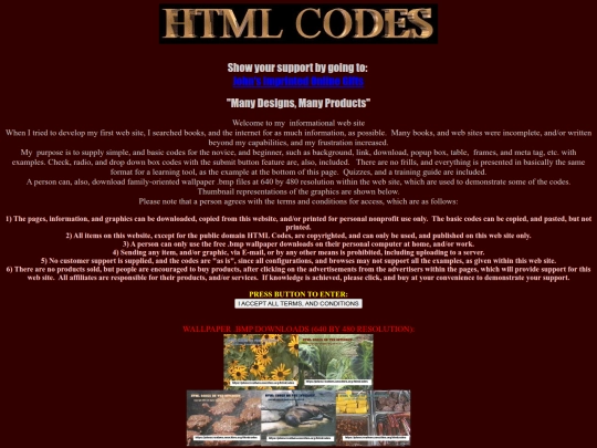 htmlcodes screenshot