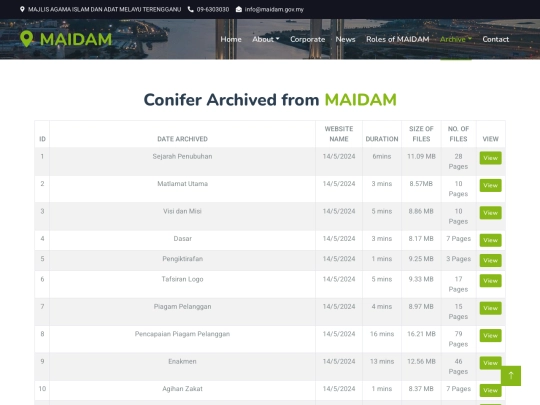 archiveconifer screenshot