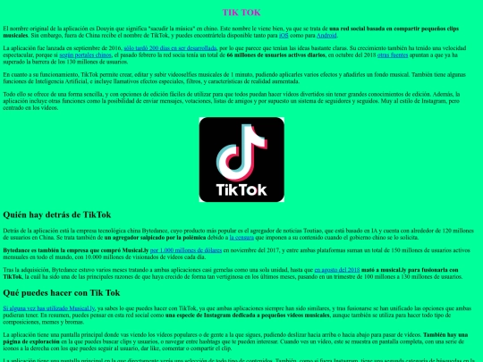 Tik Tok screenshot