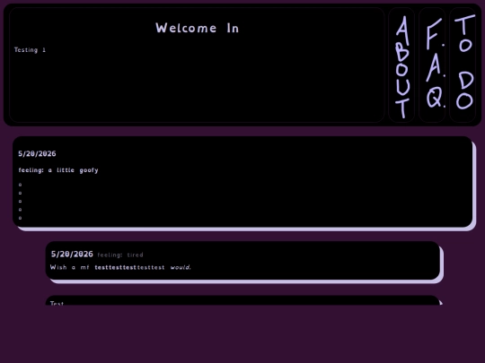 testing-page screenshot