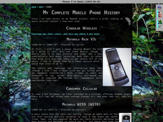 about/phones screenshot