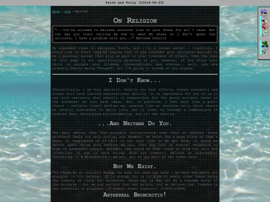 dive/religion screenshot