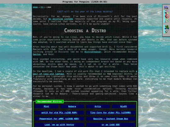 pcs/linux screenshot