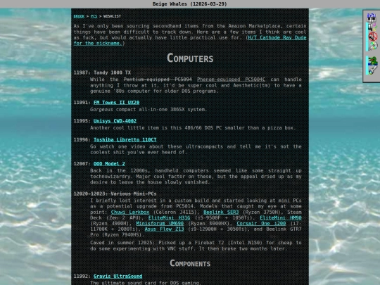 pcs/wishlist screenshot