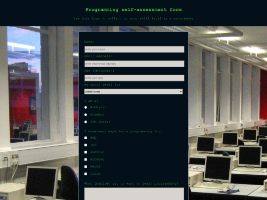 fCC-Survey-Form screenshot
