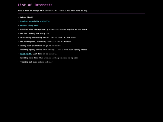 junk/interests screenshot