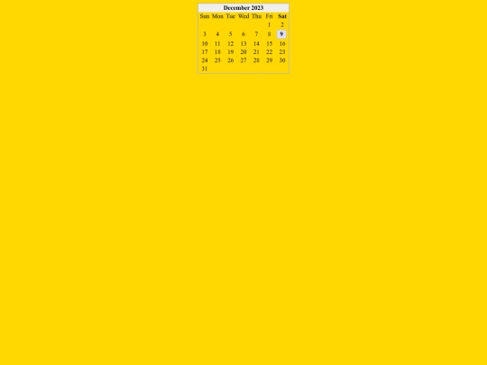 Calendar screenshot