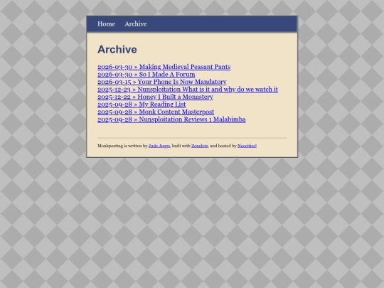 blog/archive screenshot