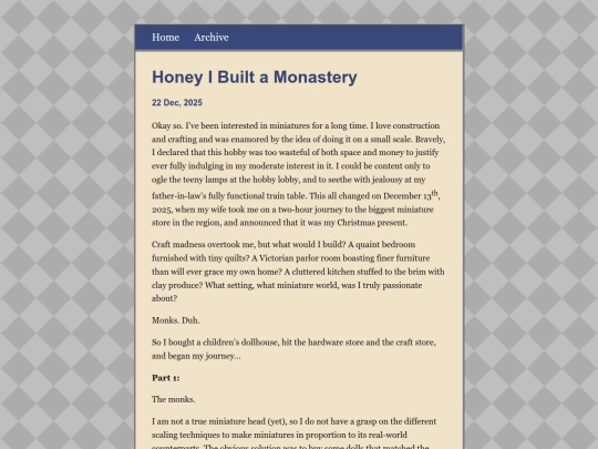 blog/posts/2025-12-22-Honey-I-Built-a-Monastery screenshot