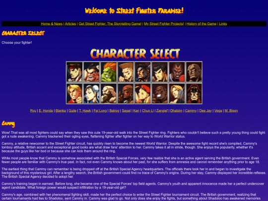 characters/cammy screenshot