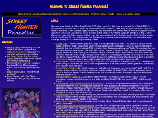 links screenshot