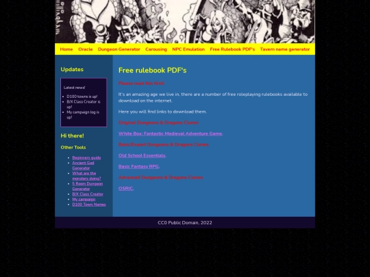 rulebooks screenshot