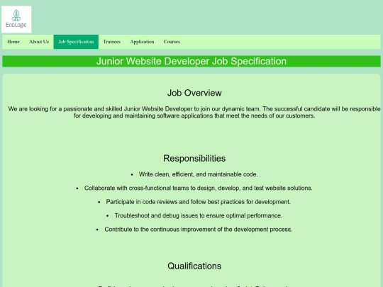 JobSpecs screenshot