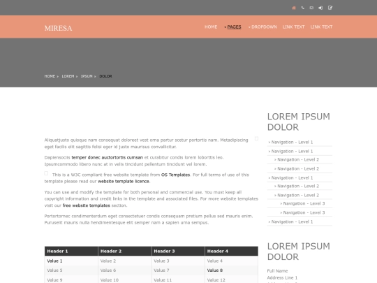 pages/sidebar-right screenshot