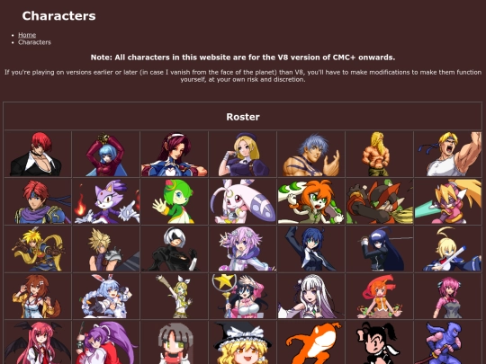 characters screenshot