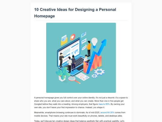 creative-ideas-for-designing-a-personal-homepage screenshot