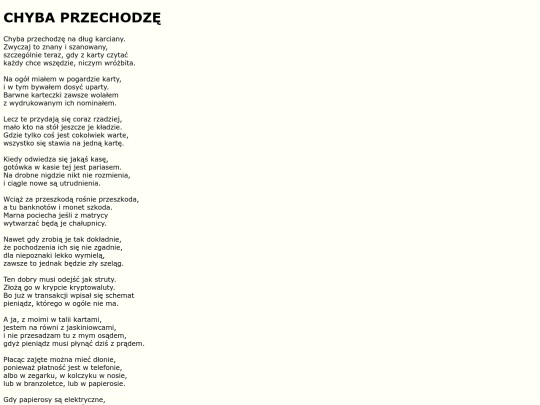teksty/chybaprzechodze screenshot