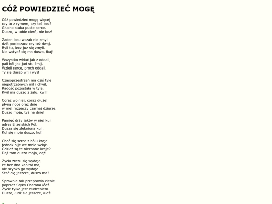 teksty/cozpowiedziec screenshot